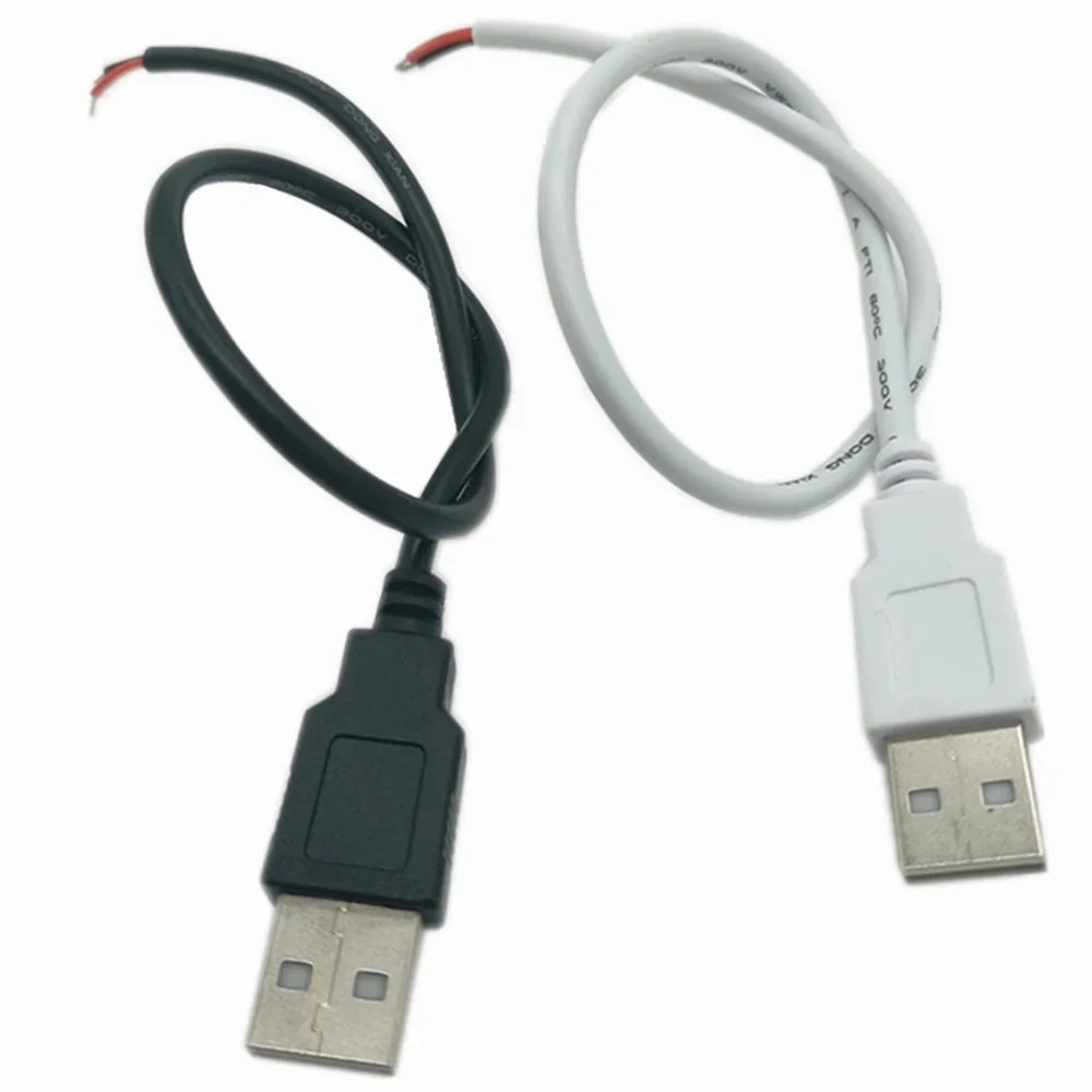 2Pin Male Female 5V USB Connector Wire DIY USB Connect Cable for Single Color 5050 3528 5730 Flexible LED Strip light