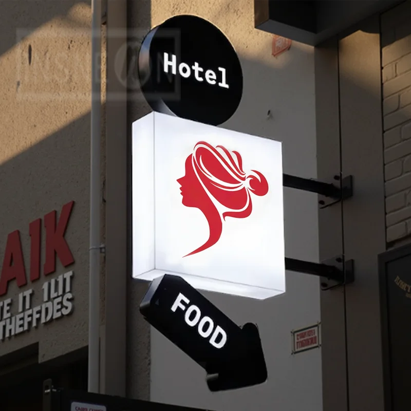 

Custom Outdoor Wall Hanging Light Box Advertising Sign LED Light Box Signboard Shop Signage Business Acrylic Light Box