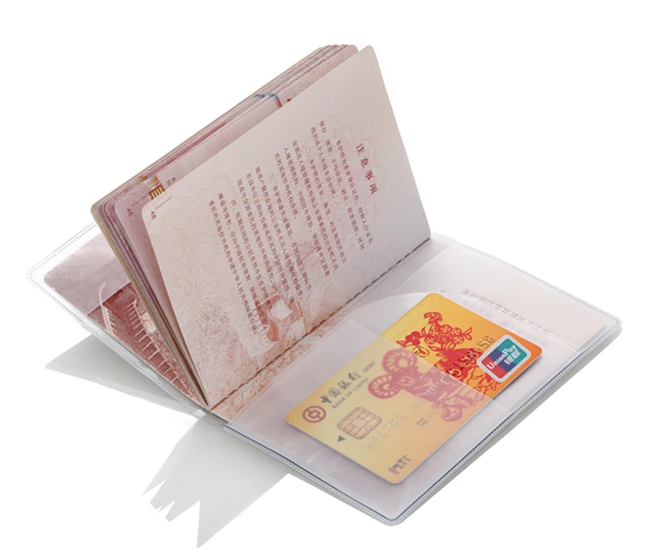 Travel passport cover waterproof dirt transparent frosted ID card  holders women men fashion business card passport case purse