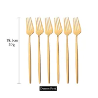 6Pcs Mirror Dessert Forks Cutlery Stainless Steel Fork Flatware Kitchen Silverware Western Dinnerware Restaurant Fork Set