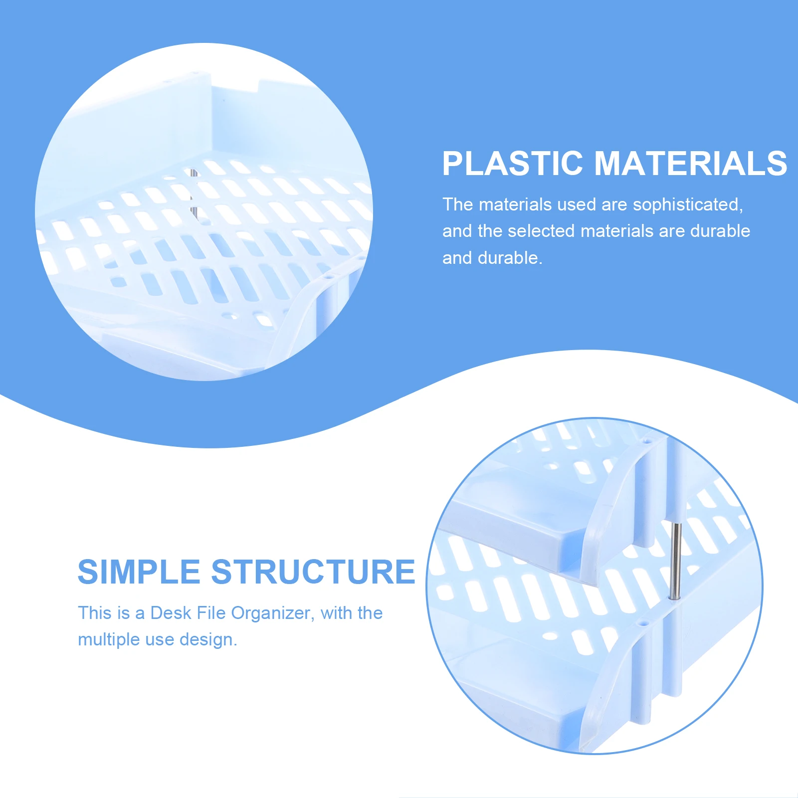 

3 Tier Desk Organizer Tray Desktop File Holder For Office School Home Stackable Paper Storage Rack Letter Magazine Document