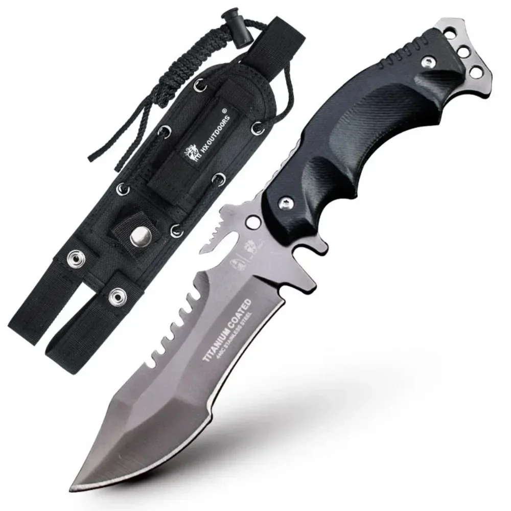 Outdoor Tactical Knife Wild Survival Self-defense Knives Stainless Steel  Multifunctional Knife Camping High Hardness Knife