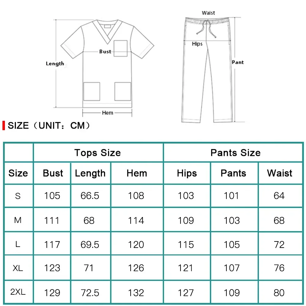 Medical Uniforms Women Scrubs Sets Nurse Nursing Work Clothes Beauty Salon Spa Work Clothes Surgical Suit Lab Hospital Overall