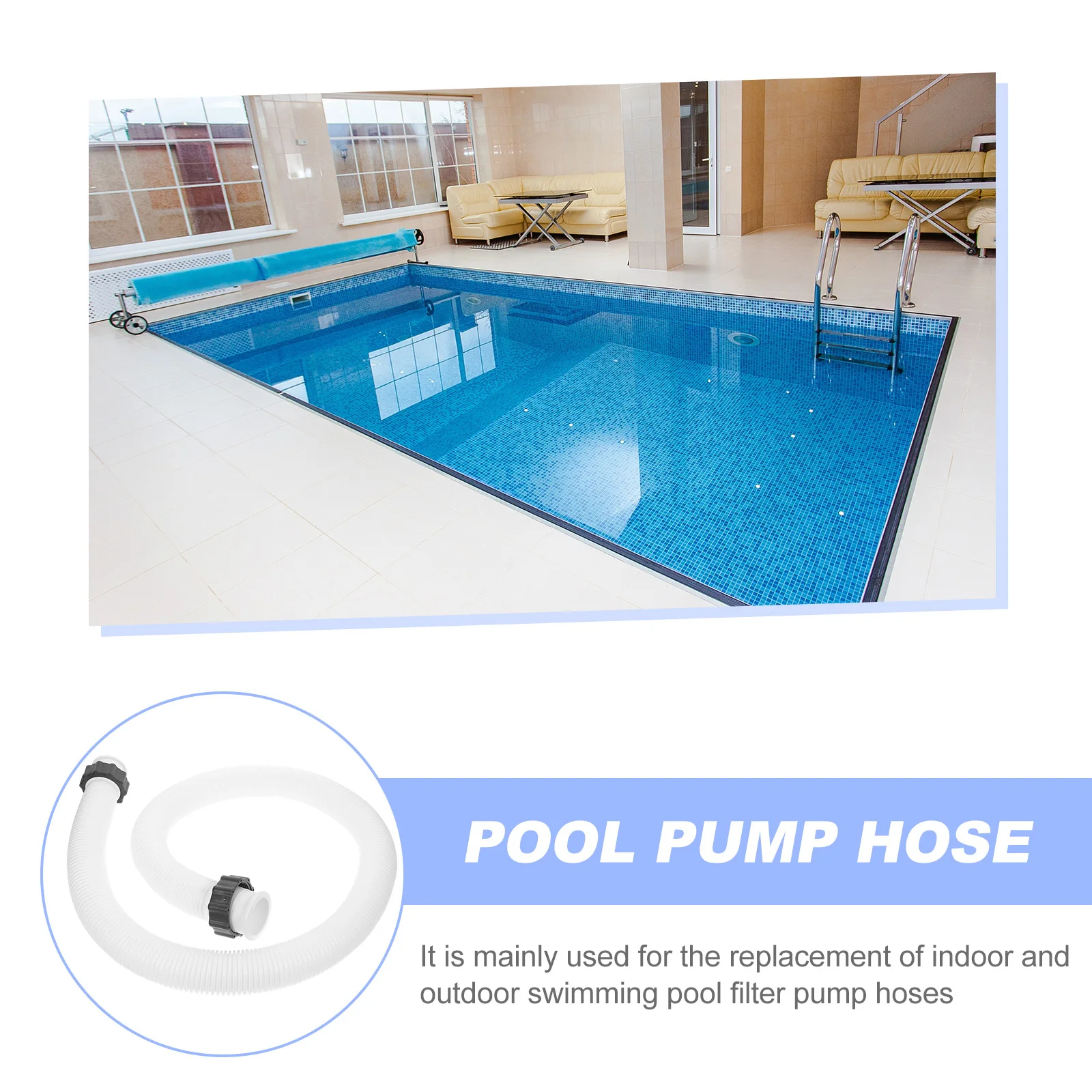 

Pool Adapter 1.5m Replacement Pool Pump Replacement Hose Leak Proof Durable PE EVA Supplies Flexible Hose