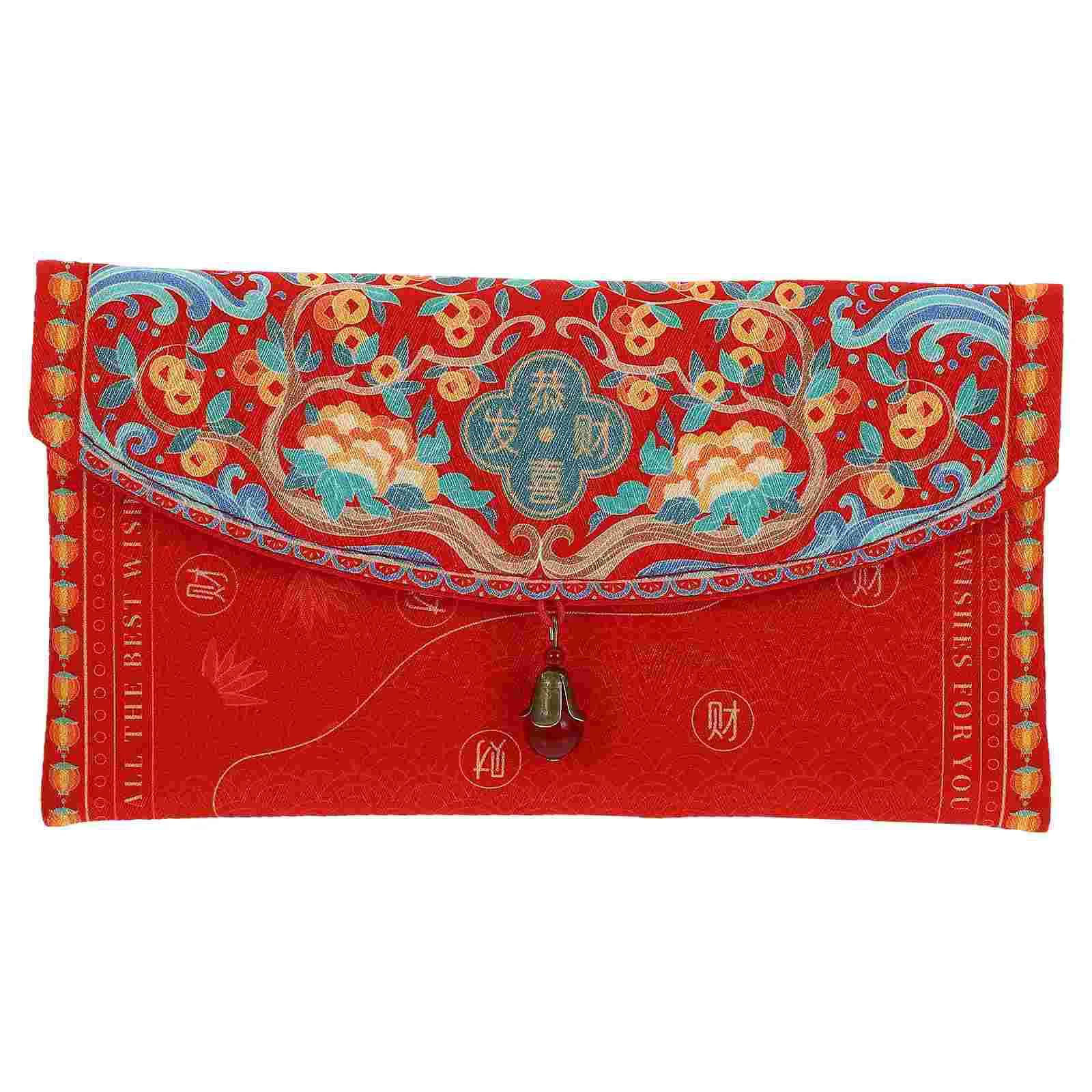 Wallet Red Envelope Purse Chinese New Year Money Packet Twill Satin Silk Envelopes