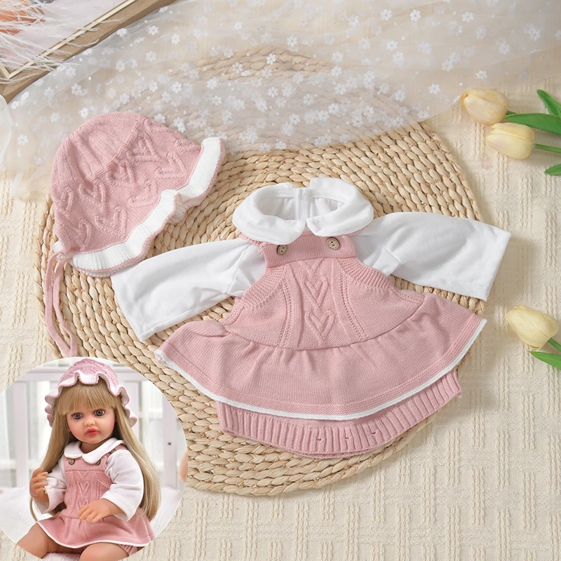 Fashion Doll Clothes for 22inch Reborn Doll 55cm Baby Reborn Clothes Accessories Girls Kids Doll Dress Up DIY Toy Birthday Gifts