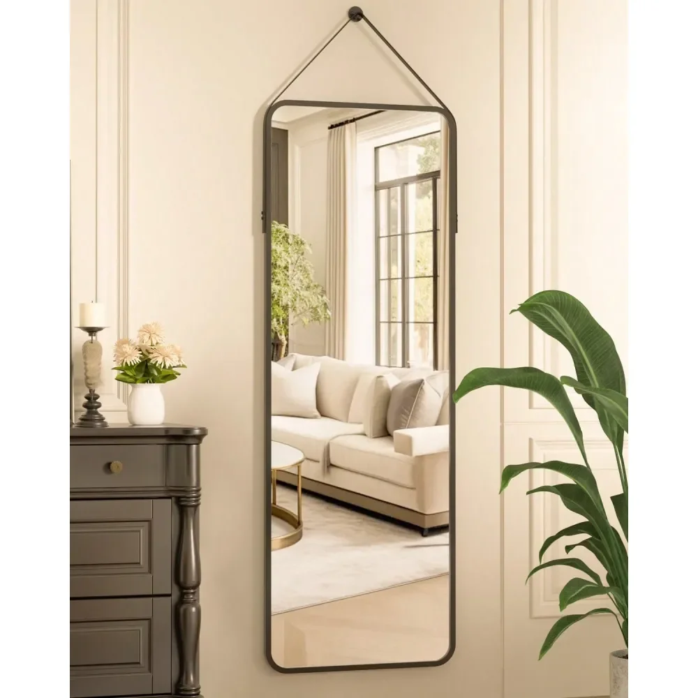 

Full Length Mirror, 16 X48 Wall Mirror Full Length, WallMounted Mirror, Irregular Mirror, Body Mirror For Wall In Bedroom, Hang