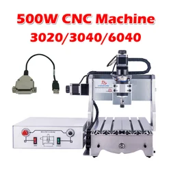 CNC Engraving Machine 6040 Woodworking Metal Carving 3040 Ball Screw PCB Milling Machine for Advertising Diy Jade Metal Stone