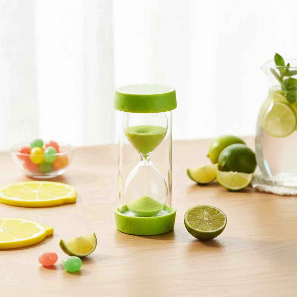 Stylish Creative 3 Minutes Hourglass Portable Anti-fall Sandglass Timer Colorful Fruit Theme Sand Hourglass Timer Kitchen Tools