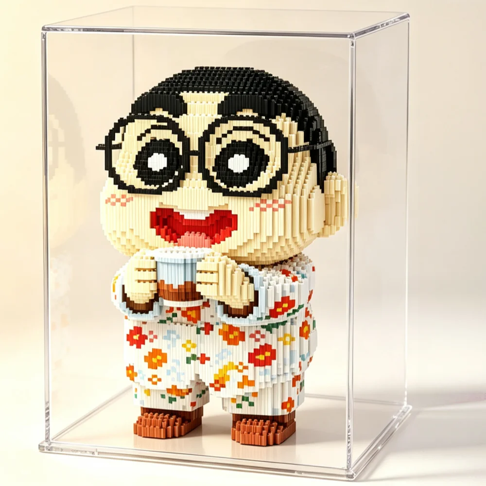 Crayon Shin-chan Big Kung Fu Tea Building Blocks. Model assembly toy, home decoration. Perfect gift