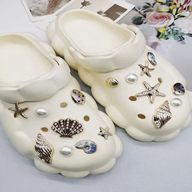 16 Stück/Set DIY Seestern-Schuh-Charms, glitzernde Muschel-Schuh-Schnallen-Dekorationen, abnehmbare Muschel-Schuhclips, Accessoires – Detail 14