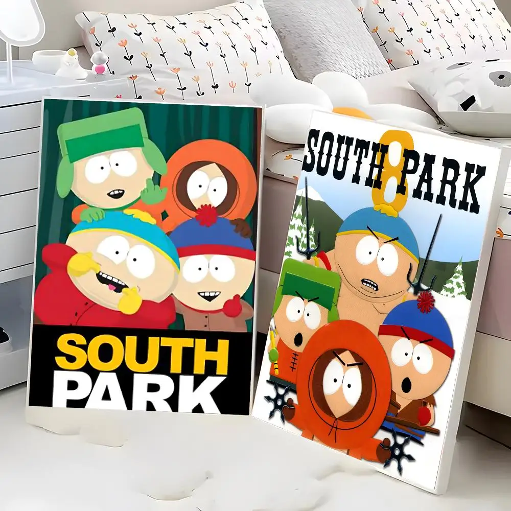 DD-South Kenny Stan Kyle Park-EE Cartman Painting Calligraphy Poster Eco-Friendly Wall Decor Vintage Office Frameless Canvas