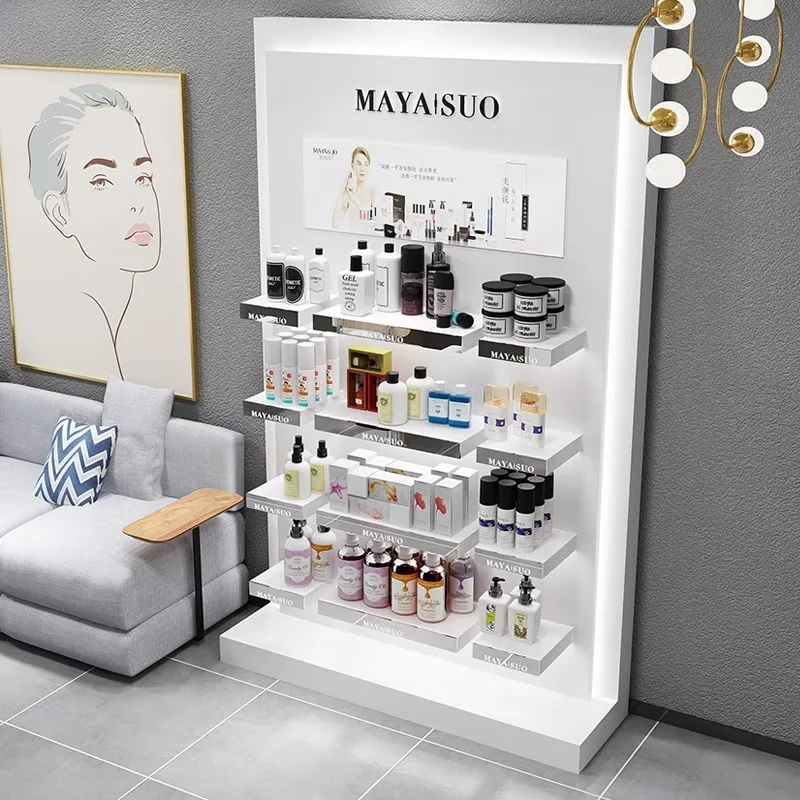 Escaparate de exhibición moderno de cosméticos, tienda de maquillaje, centro comercial de pie, proveedor de belleza Stor, lujo personalizado para cosas caras