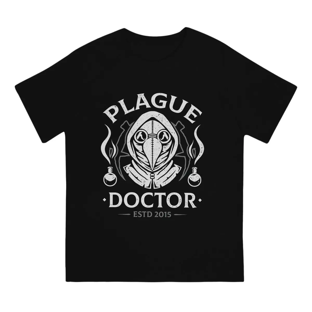 Plague Doctor Estd 2015 Men T Shirt Darkest Dungeon Novelty Tee Shirt Short Sleeve O Neck T-Shirt Cotton Unique Tops