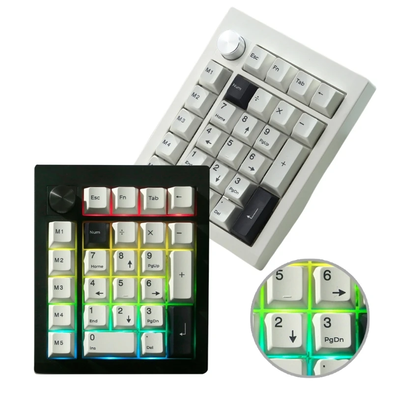 GMK26 2.4Ghz Numpad Wireless Mechanical Numeric Keypad 26 Key 3Modes USB with Backlits for Efficient Data Entry