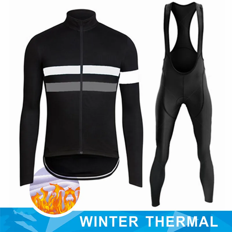Winter-Thermo-Radtrikot-Set für Herren, atmungsaktives Langarm-Fahrradtrikot, Trägerhose, Mountainbike-Bekleidung für Herren zum Radfahren – Detail 3