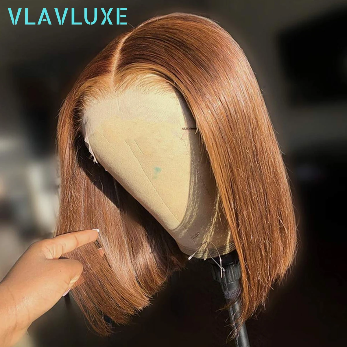 

Bone Straight Шоколадно-коричневые бесклеевые парики из натуральных волос Короткий боб 13x4 HD Кружевные фронтальные парики из 100% человеческих волос Бразильские для женщин