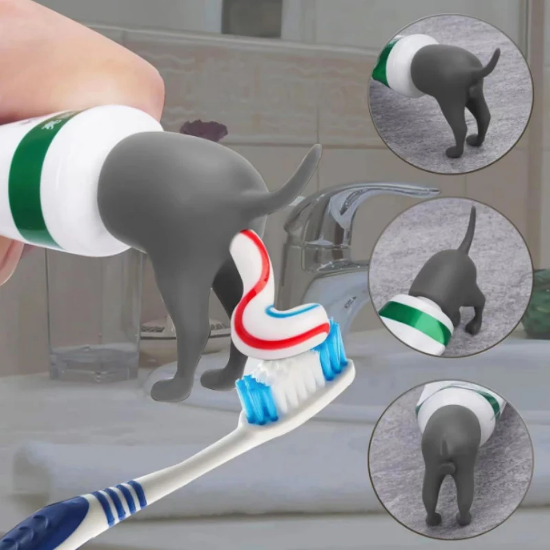 Pooping Dog Butt Toothpaste Topper Pooping Toothpaste Cap Vomit Topper Dispenser Cap Animal Funny Gadgets Gift For Friends 2025