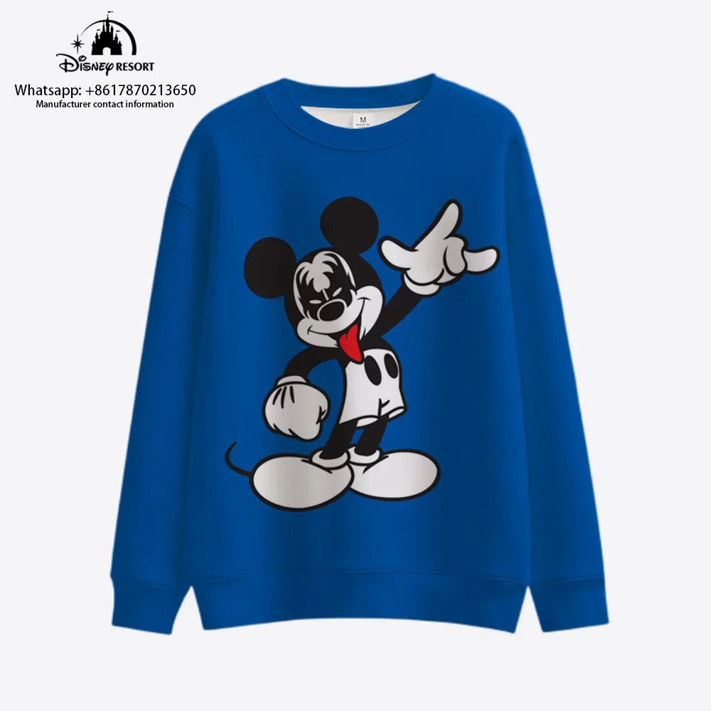 2023 New Street Clothing Halloween Mickey Minnie Autumn Round Neck Fashion Casual Women\'s Long Sleeve Tops Children\'s Pullover