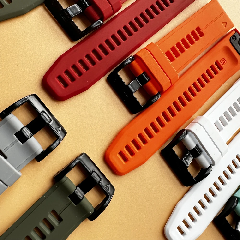 1:1 Fenix7 Watch Band For Garmin Fenix 8 47mm 51mm E 7 7X 6 6X 5 5X/Epix Pro/Enduro 3 QuickFit 22mm 26mm Silicone Strap Bracelet