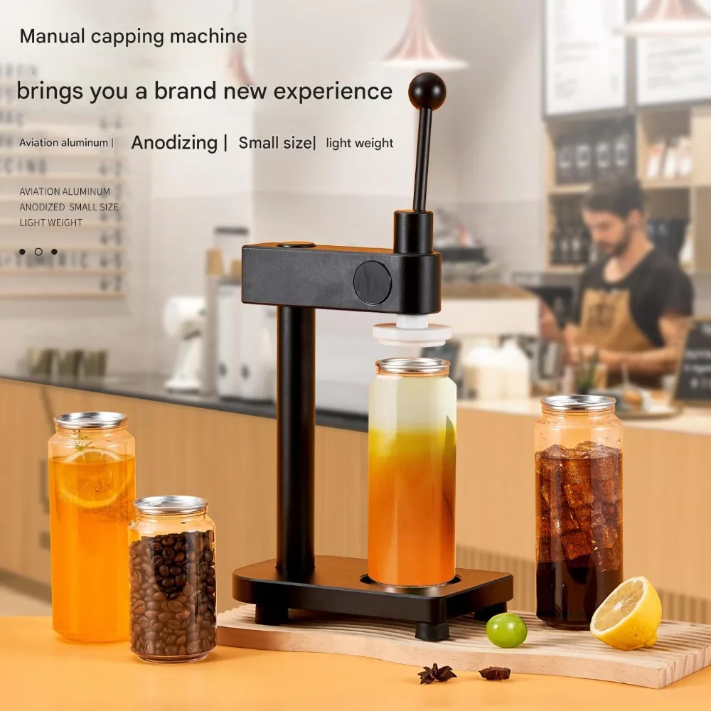 

Hand Tin Can Seamer Machine Aluminum Alloy Cup Closing Machine Sealing Capacity 250/330/500 Ml for Sealing PET Bottle Can Home