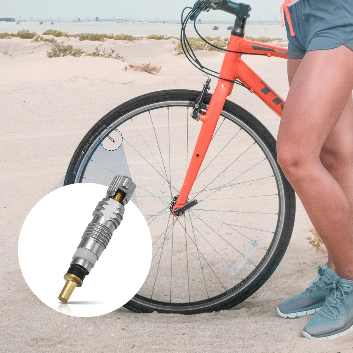 

10Pcs Non-Slip Design Copper Nickel-Plated Valve Cores Durable Safe Reliable Tire Stem Core Replacement Road Bike