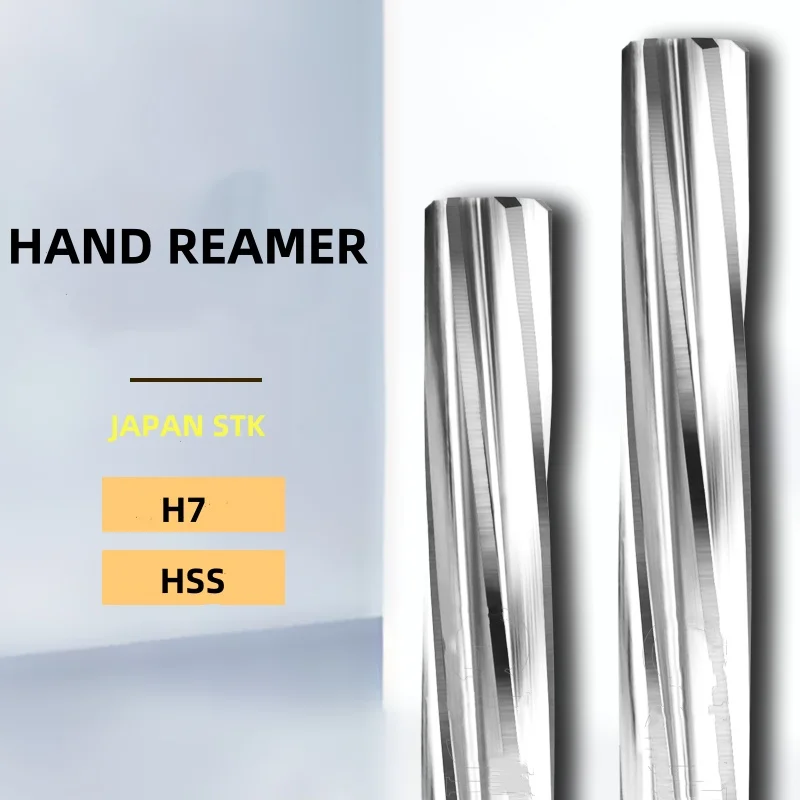 1pcs Japan STK HSS  Metric Hand Screw Reamer Square Head Reamer H7 3mm 4 5 6 7 8 9 10 12 13 14 15 16 17 18 19 20 mm RM120