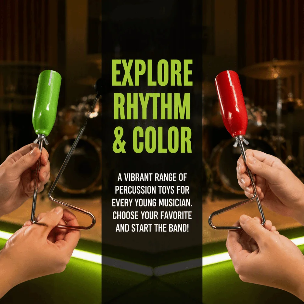 Durable ABS Vibraslap Instrument Vibration Effect Handheld Size Orff Instrument Rhythm Shaker Band Accompaniment