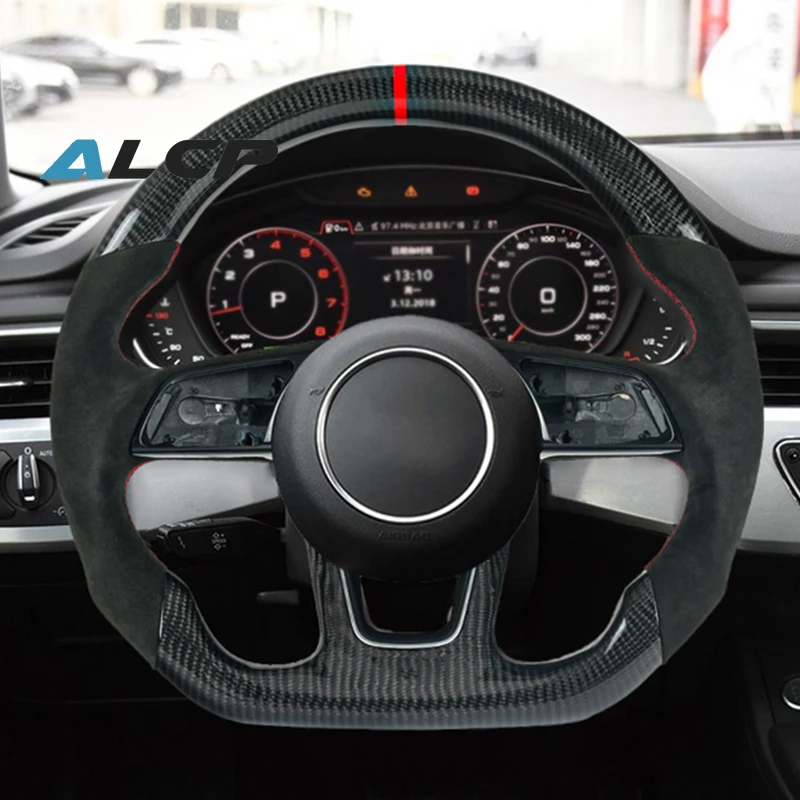 

Car Acesssories RACING Car Carbon Fiber Steering Wheel For Audi RS3 RS4 RS5 S3 S4 S5 A3 A4 A5 2016-2020 Customized