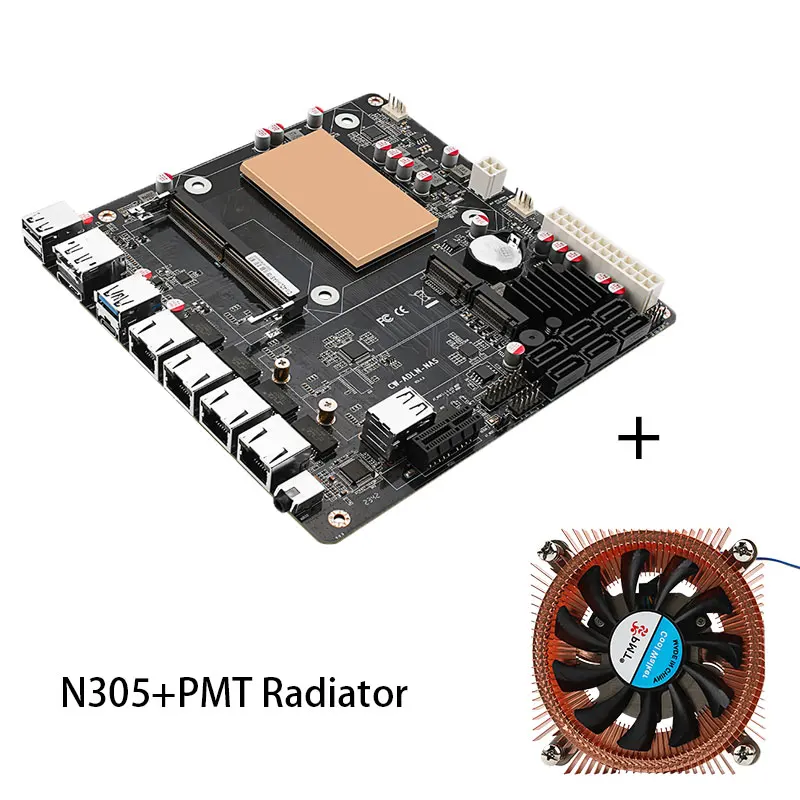 Imagem -04 - Placa-mãe Cwwk Nas N100 I3-n305 6x Sata 3.0 2x M.2 Nvme Radiador 115x tipo de Placa Itx Monster Board de Compartimentos 4x2.5g