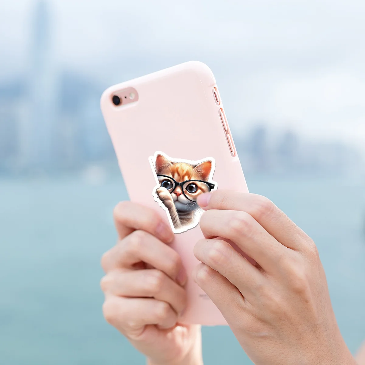 50PCS Nette Katze Aufkleber Kawaii Kätzchen Meme Graffiti Kinder Spielzeug Koffer Kühlschrank Laptop Gitarre Auto Fahrrad Cartoon Aufkleber Dekoration