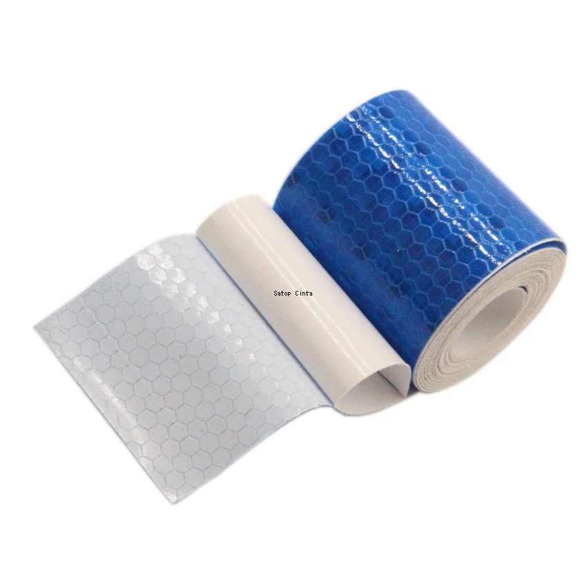 5cm*3m Blue Reflective Bicycle Sticker Waterproof Strong Adhesive Safety Warning Tape Reflector Conspicuity Strip For Motorcycle