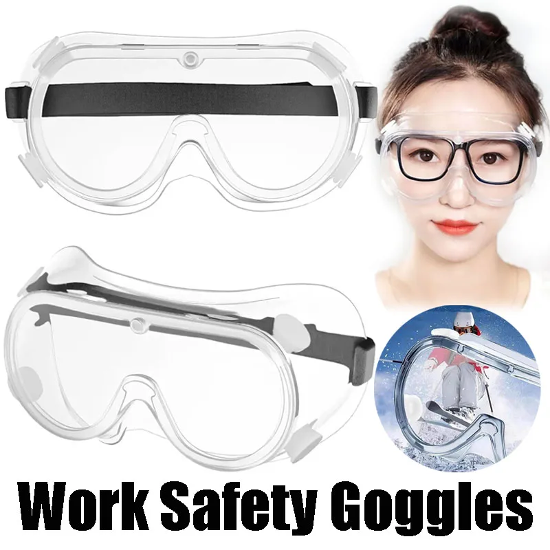

Clear Safety Goggles Glasses Men Women Eye Protect Off-road Cycling Safety Anti Dust Glasses Protection Moto Dust-proof Eyeglass