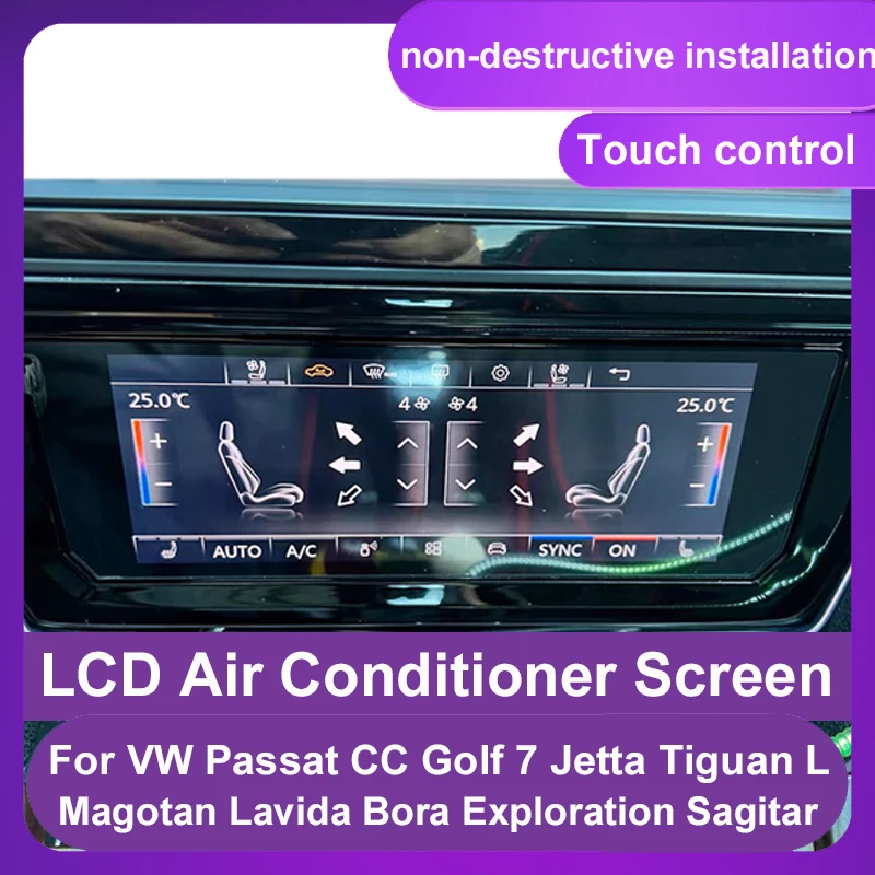 Digital AC Control Panel Car Multimedia Player Air Conditioner Climate Board For VW Golf 7 Tiguan L Passat B8 Magotan Sagitar