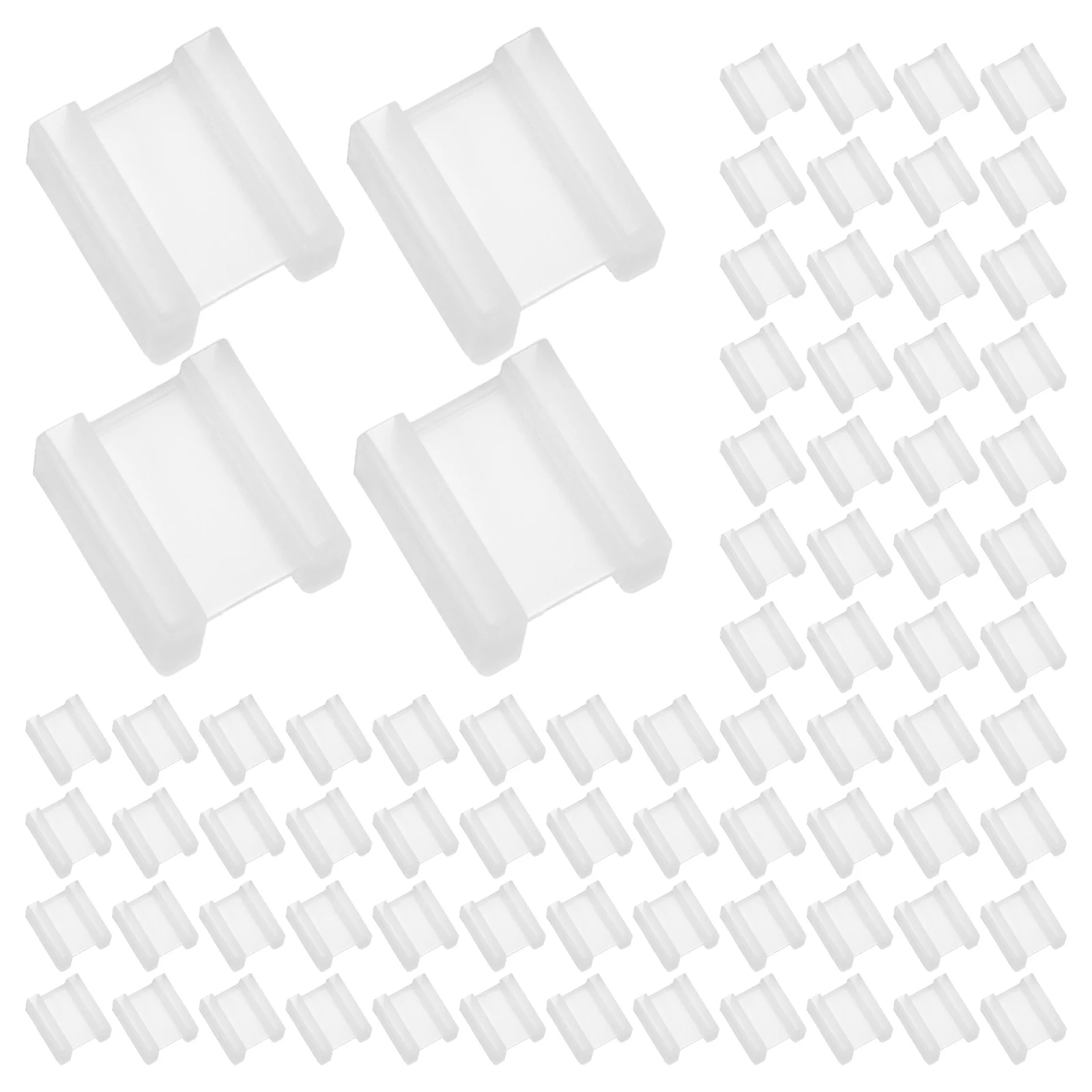 

100 Pcs Plug Protective Sleeve Foot Cover Electrical Socket Protector Cap Outlet Plastic Safety