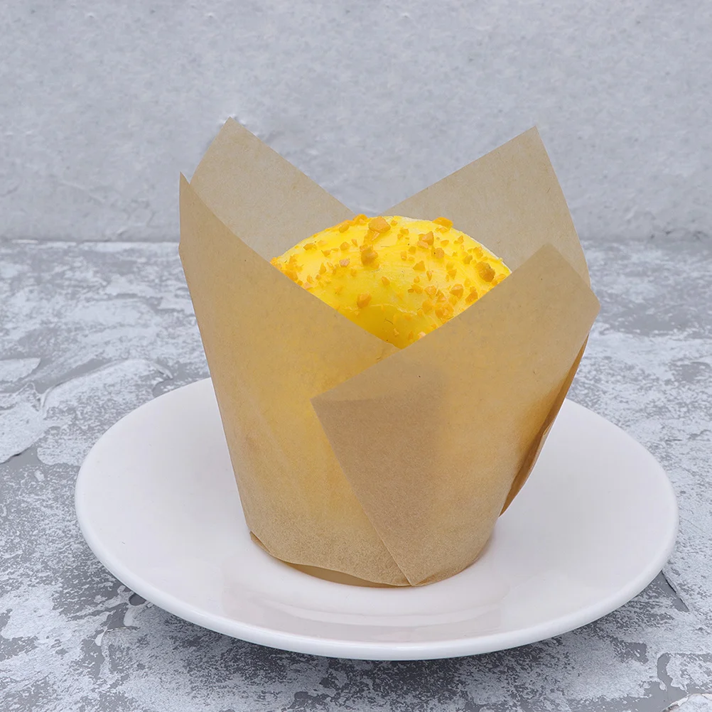 

150pcs Oil Proof Cake Wrapping Paper Holders White 50 Natural 50 Coffee For Baking Cupcake Liners Party Supplies Muffin Cups