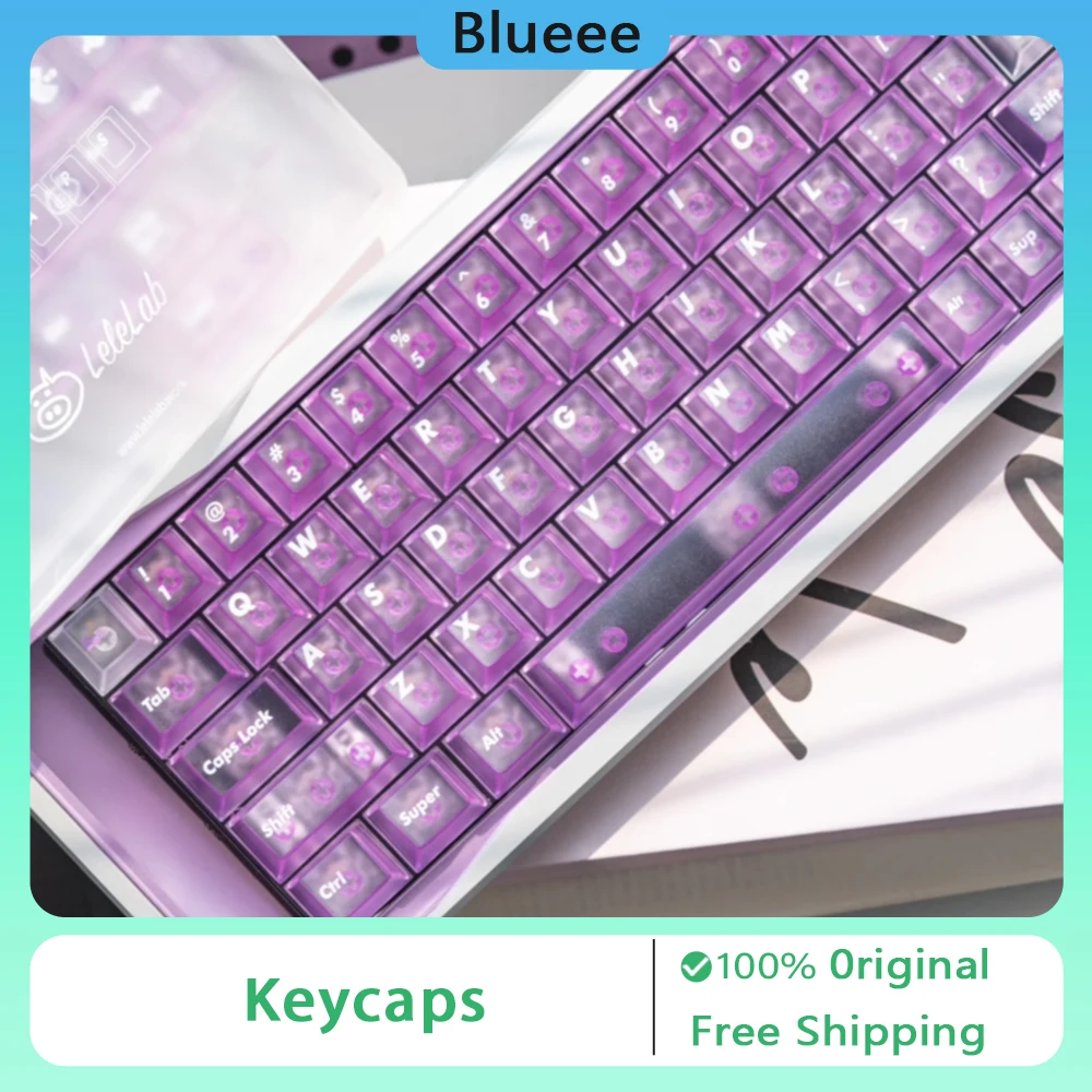 

Lelelab SupSup ABS прозрачные колпачки для клавиш фиолетовый, красный, белый колпачок для индивидуальной механической клавиатуры с возможностью горячей замены 138/139 клавиш ПК подарки