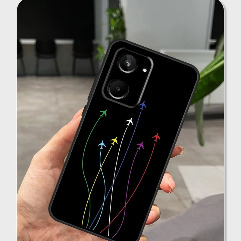 Airplane Pilot For Realme GT7 GT8 Pro C71 C65 C67 C63 C61 C55 C53 C35 C75 10 11 12 13 14 15 16 Pro Plus Case