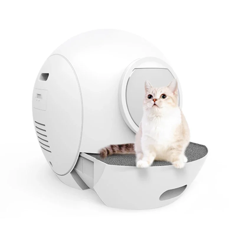 POP DUCK Luxury Enclosed Portable Auto Cat  Toilet Smart Self Cleaning Cat  Box for Wi-Fi Supported Electric Cleaner