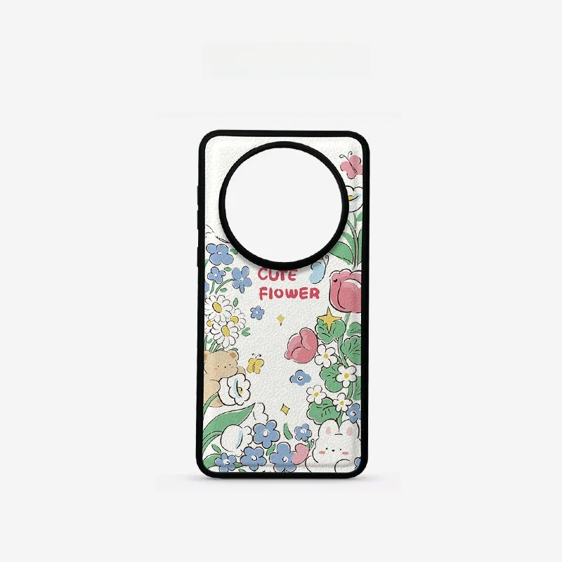 

QX Chic Floral Rabbit Bear Skin Pattern Mate60 pro Phone Case Women's New 2024 High Quality Fashionable Cartoon ...