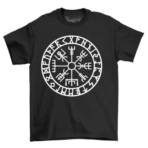 Vegvisir Compass Viking T-shirt - Funny and Guiding! Unisex Printed Design, 100%