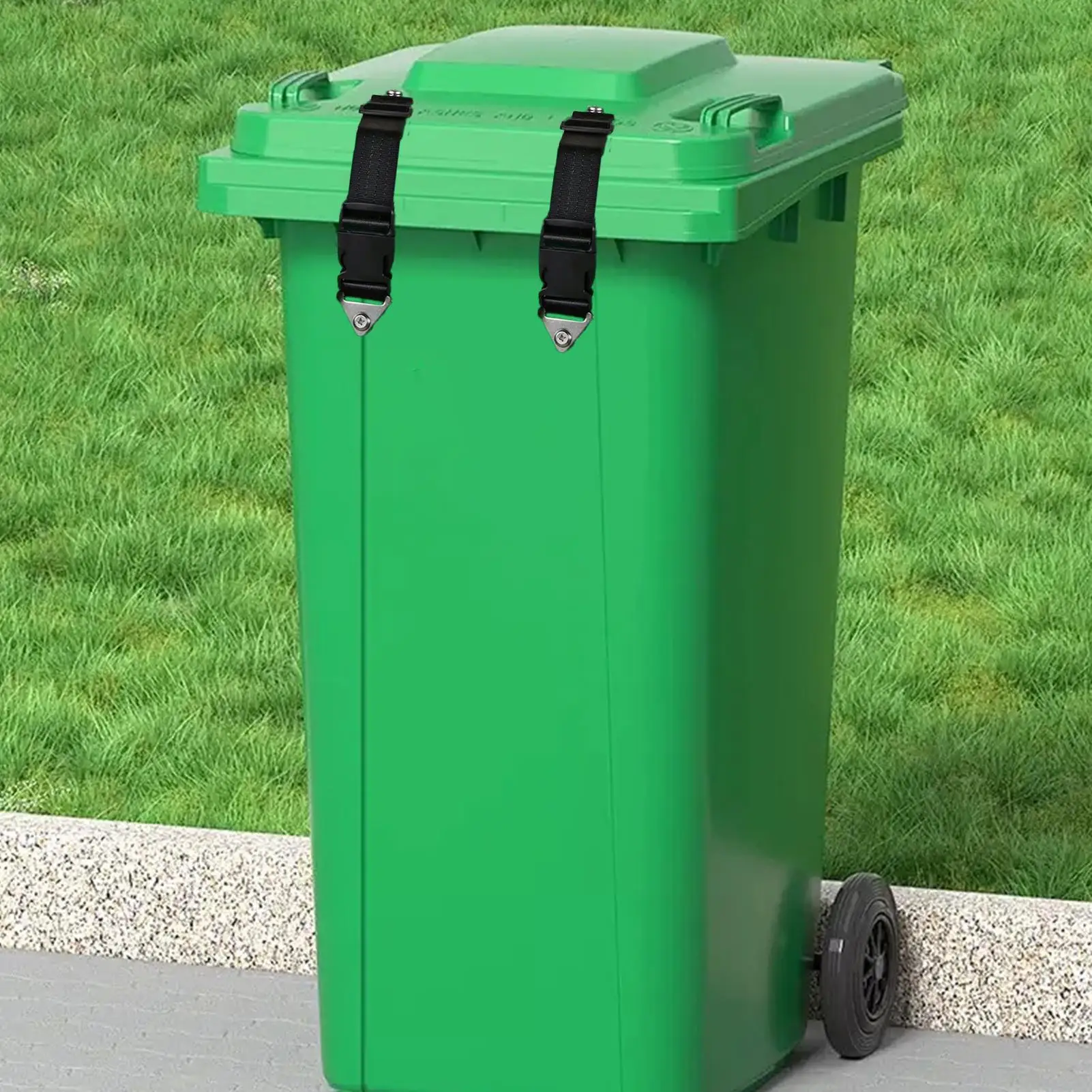 

Trash Can Locks Adjustable Trash Can Lid Lock Security Strap Reusable Straps With Safety Locking Mechanism For Outdoor Patio