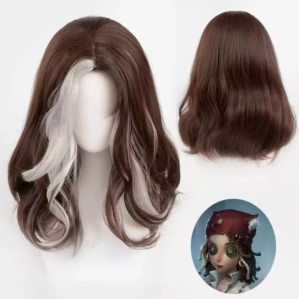 Identity V Demi Bourbon Cosplay Wig Brown With Ombre Synthetic Hair Heat Resistant Adjustable For Halloween Party Comic Con