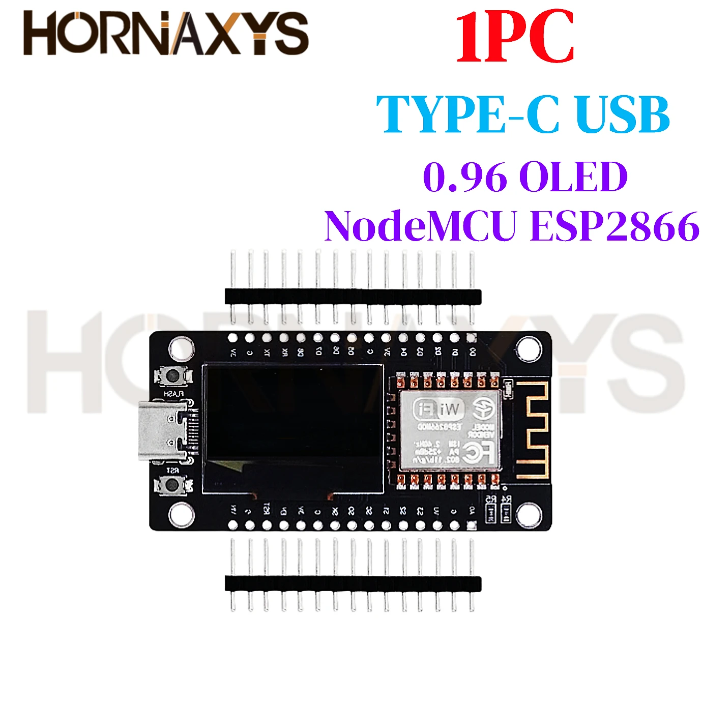 1-10pcs/NodeMCU ESP8266 Development Board With 0.96 Inch OLED Display CH340G ESP-12F WiFi Module TYPE-C USB For Arduino