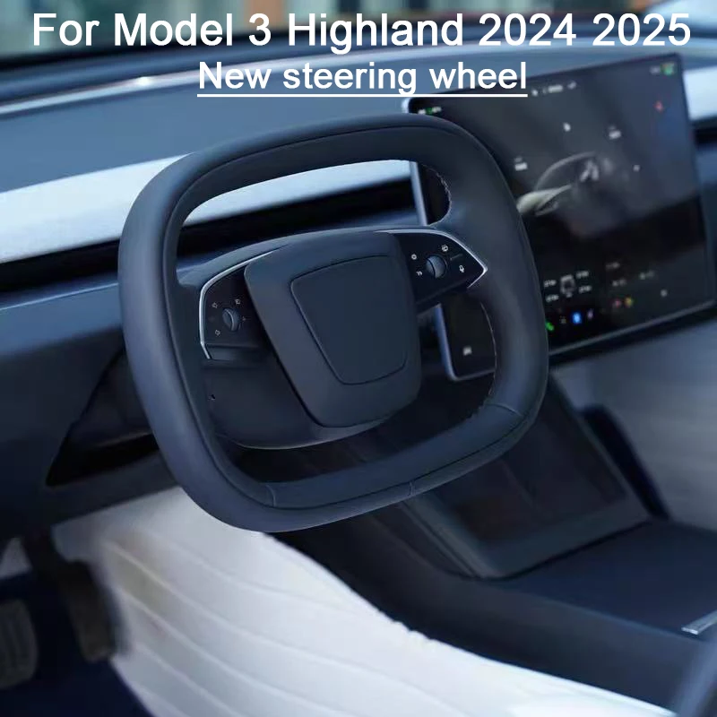 

for Tesla Model 3 Highland 2024 2025 New Cybertruck Style Steering Wheel with Heated Modified Accessories