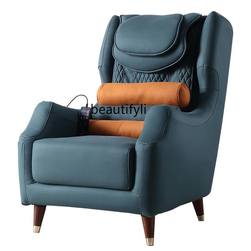 Small Massage Chair Light Luxury Single Sofa Home Full Body Living Room Leisure Chair Designer Model Simple Modern