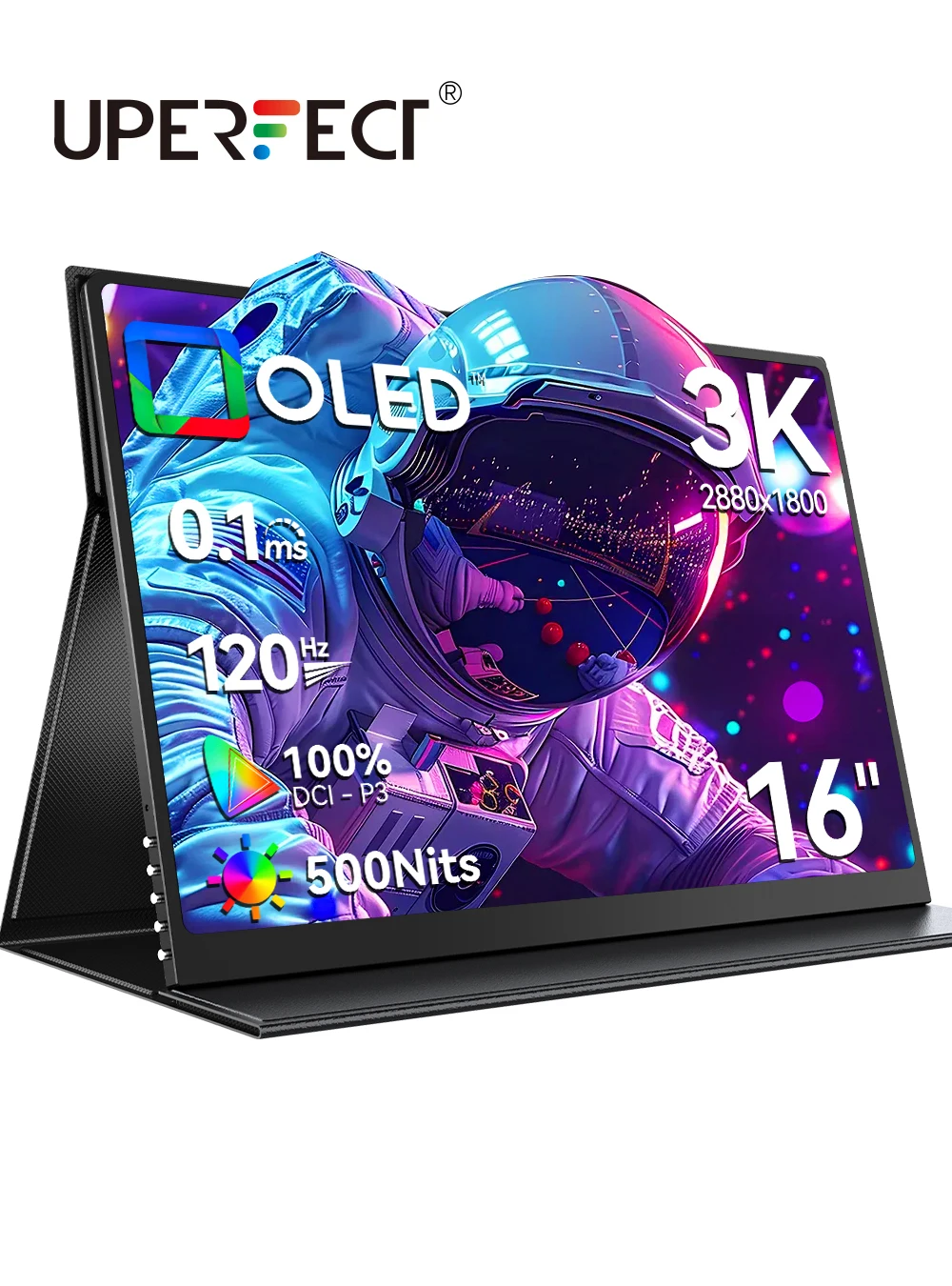 

Портативный ноутбук UPERFECT 3K OLED дисплей 16" 120 Гц игровой монитор 100% DCI-P3 HDR USB C HDMI внешний экран для ПК Samsung Dex MacBook Xbox PS5 Phone Switch