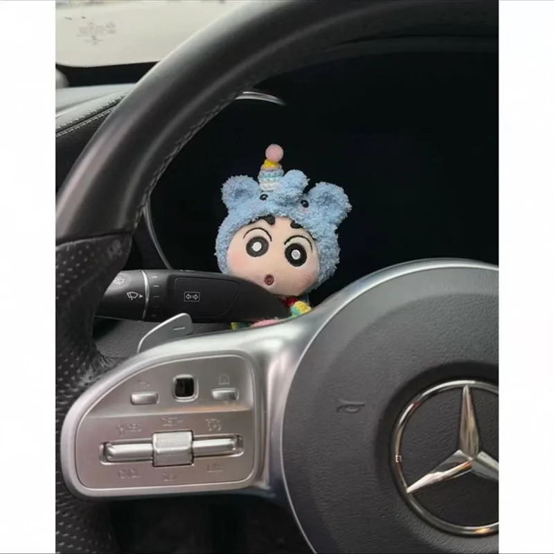 Kawaii Crayon Shin-Chan Peripherals Car Cartoon Car-Mounted Central Control Screen Plush Decorative Doll Creative Plush Doll