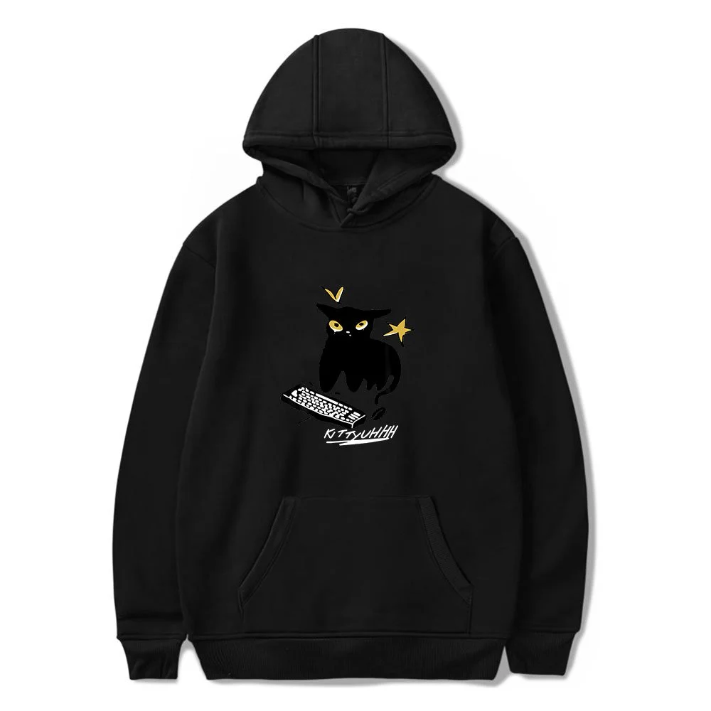 

Мужская толстовка CaseOh Kitty Uhh с капюшоном и принтом в стиле хип-хоп