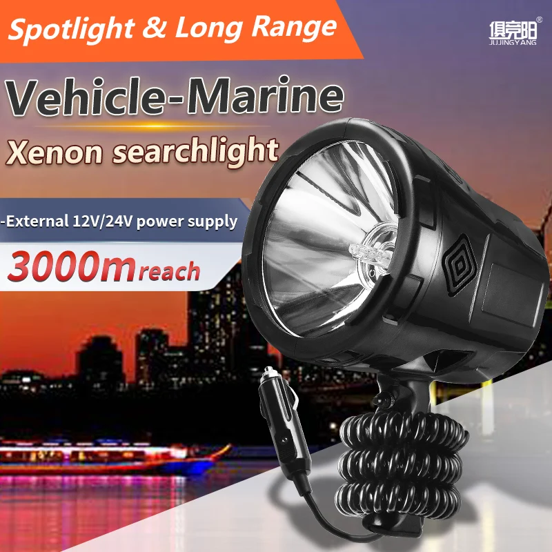 220W High Power Xenon Zoeklicht Helder 20000lm Zaklamp Waterdichte Led Spotlight Buitenlicht